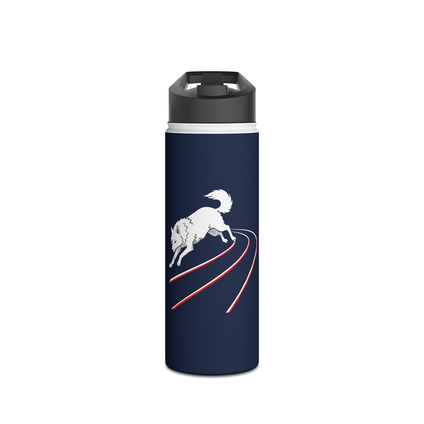Straw Bottle - RUN Navy - Personalized