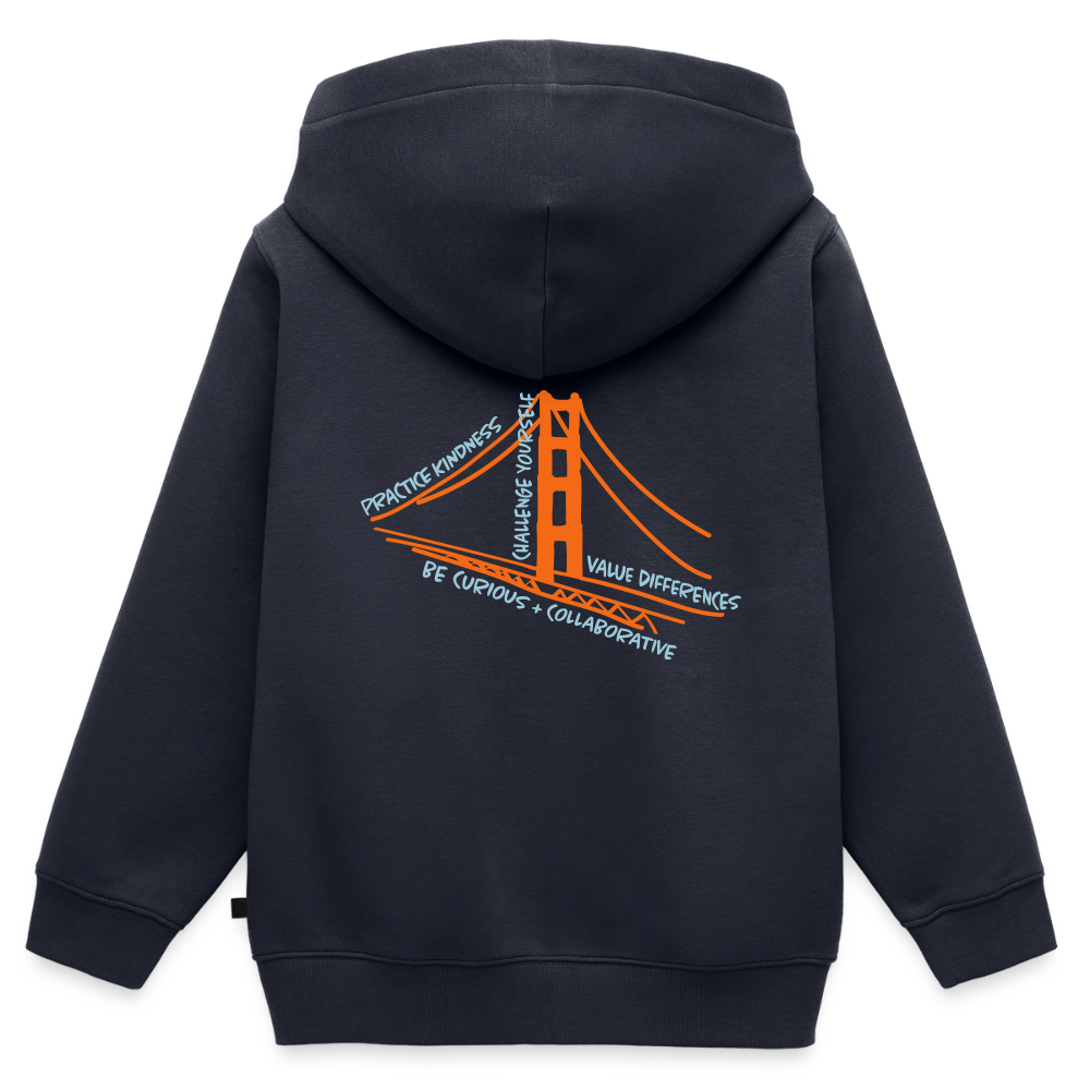 Kids Organic Full-zip hoodie - VALUES Navy - navy