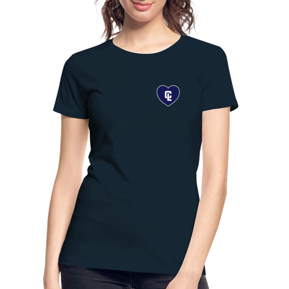 Womens Organic T-Shirt - CL Navy π Heart - deep navy