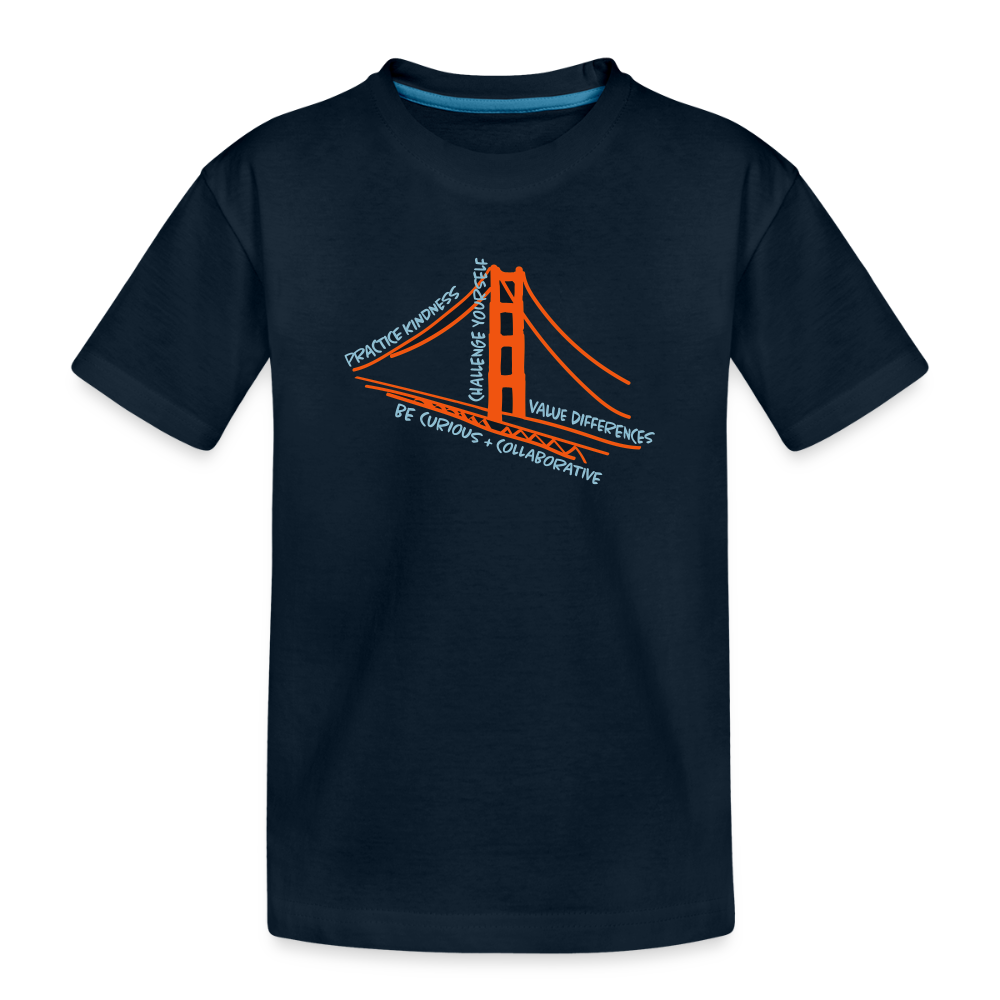 Kids Organic T-shirt - VALUES Navy