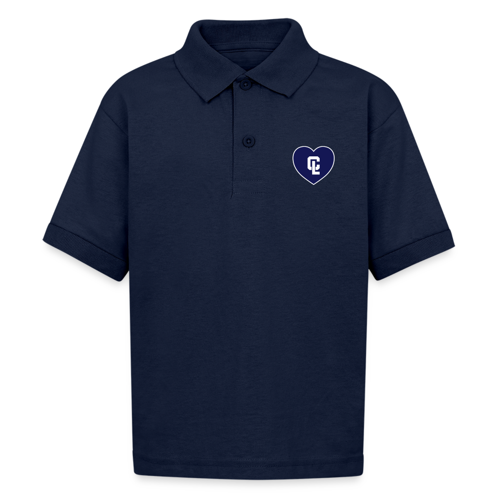 Kids Jersey Polo - CL 💙 Heart - navy