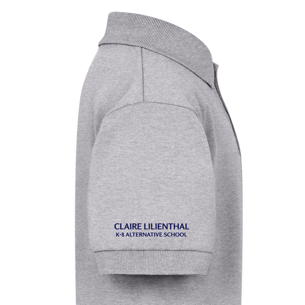 Kids Jersey Polo - CL Gray 💙 Heart - heather gray