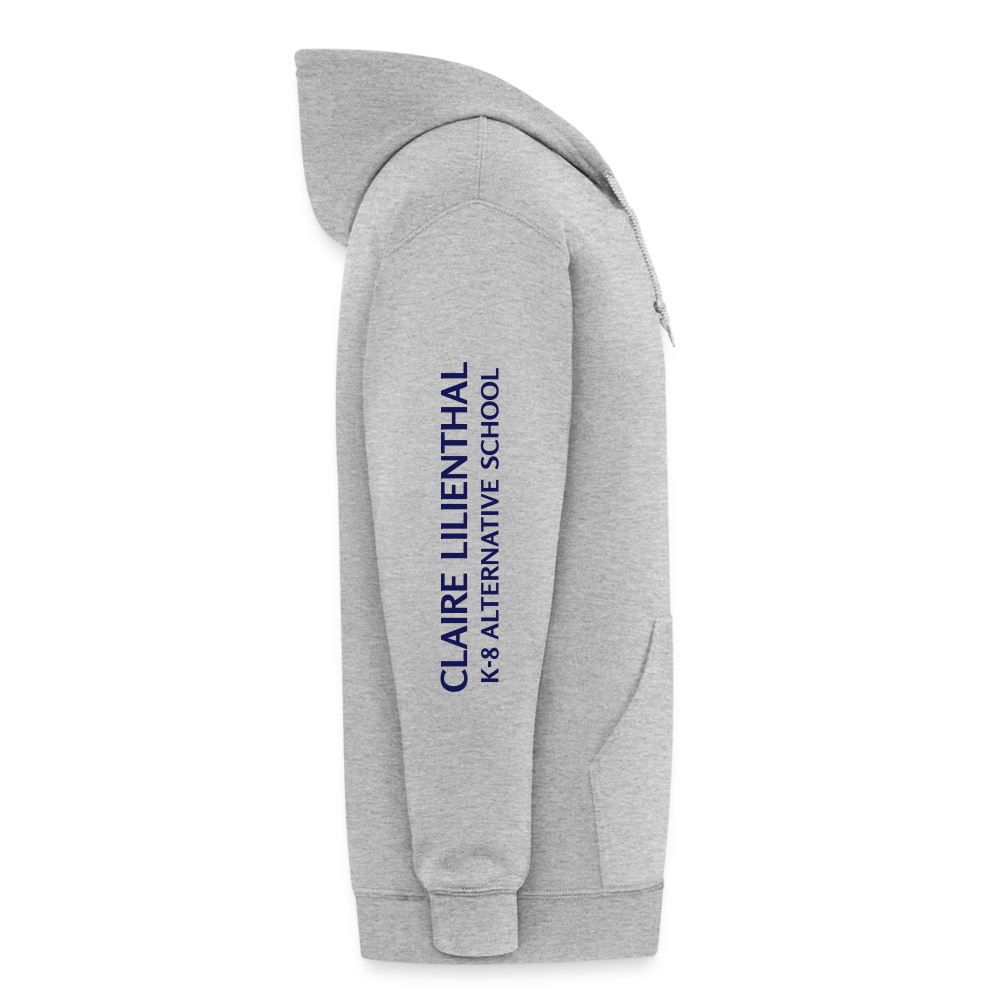 Mens Full-zip Hoodie - CL Gray - heather gray