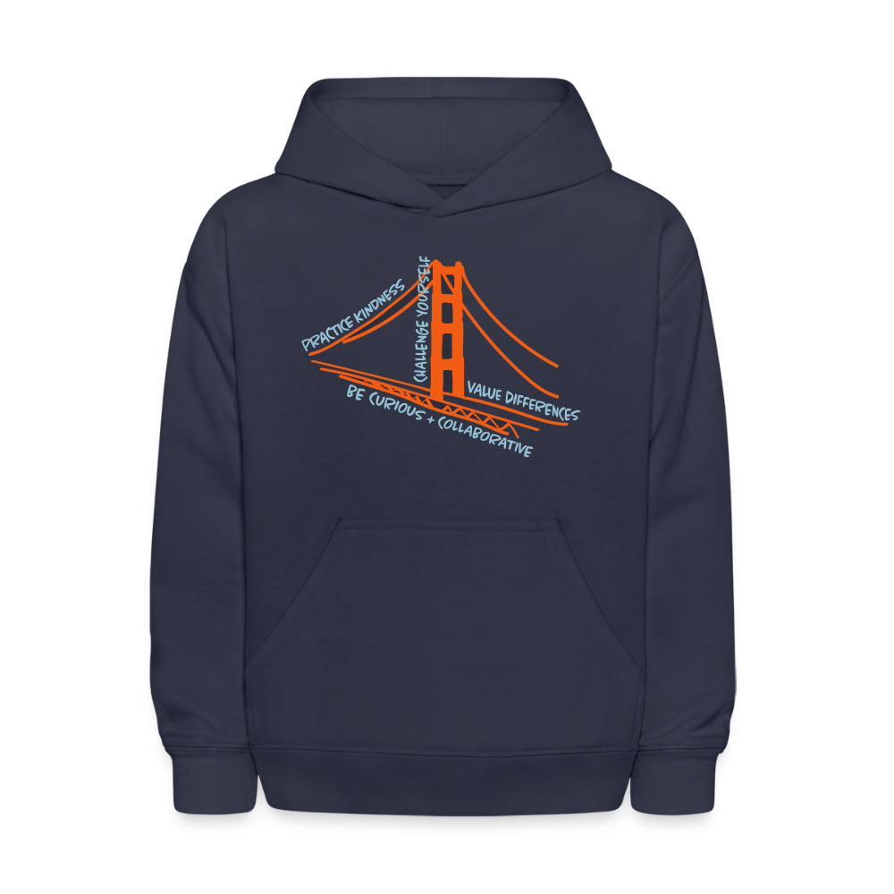 Kids Hooded Sweatshirt - VALUES Navy