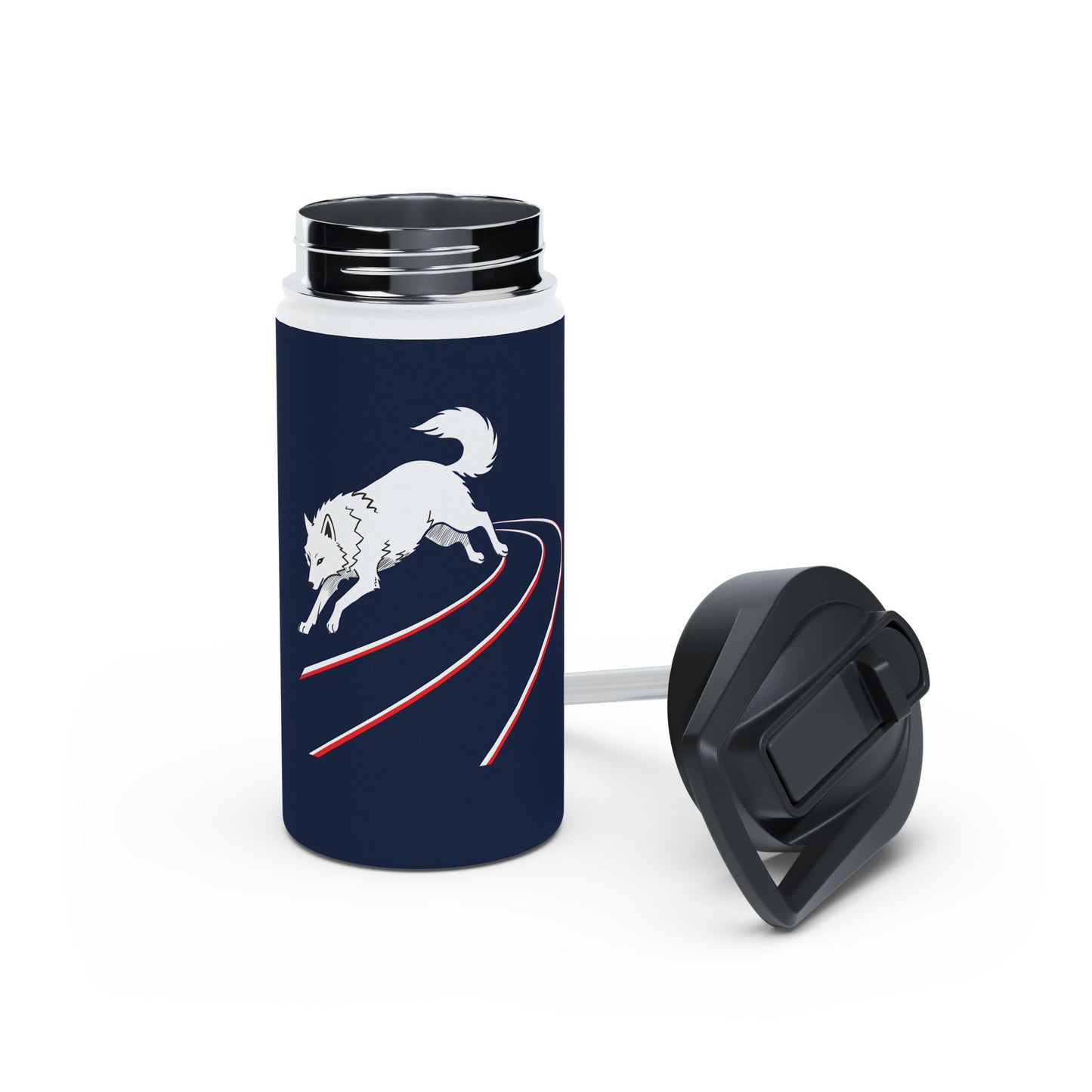 Straw Bottle - RUN Navy - Personalized