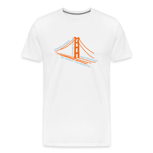 Mens T-shirt - VALUES White - white