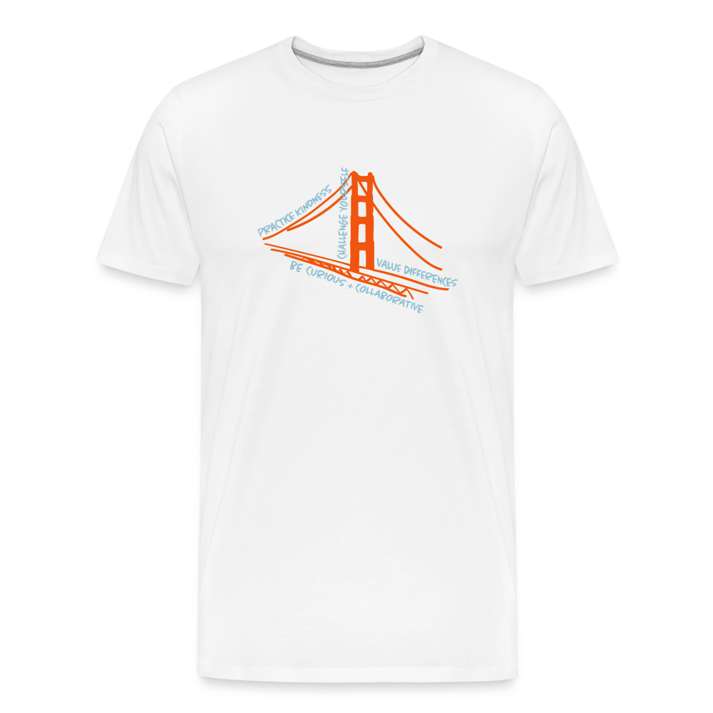 Mens Organic T-Shirt - VALUES White