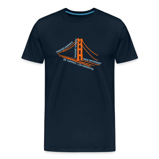 Mens T-shirt - VALUES Navy - deep navy