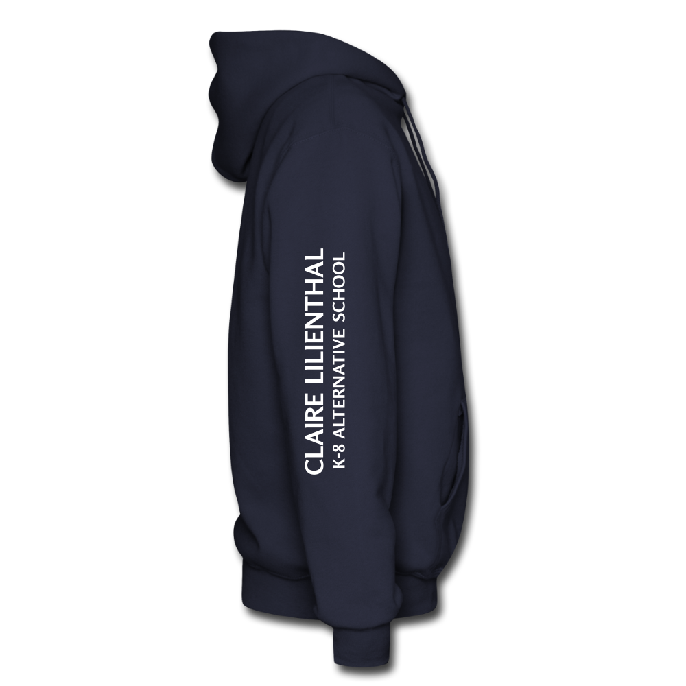 Mens Full-zip Hoodie - CL Navy 💙 Heart - navy