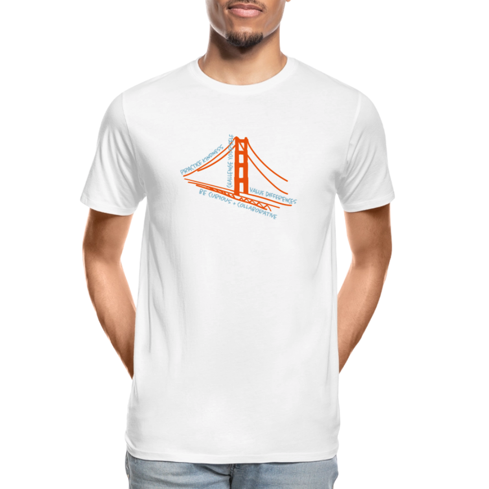 Mens Organic T-Shirt - VALUES White