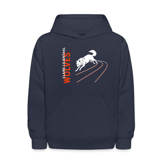 Kids Hooded Sweatshirt - RUN Navy - navy