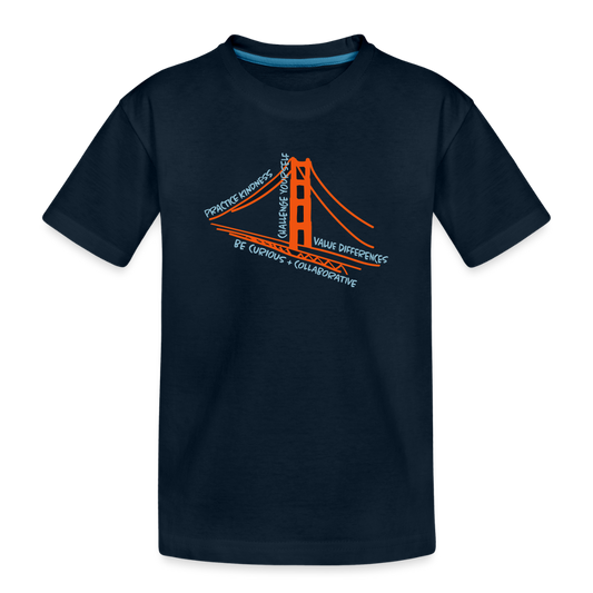 Kids Organic T-shirt - VALUES Navy