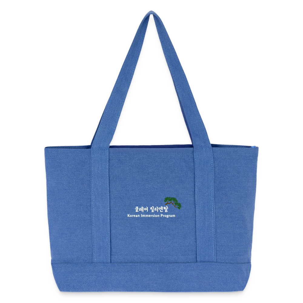 Tote Bag - Hangeul Blue - periwinkle blue