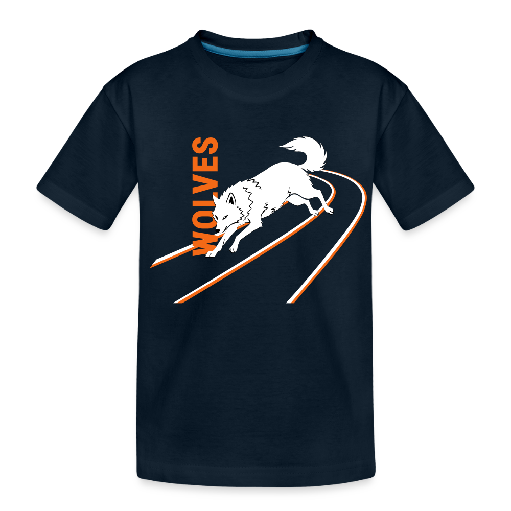 Kids Organic T-shirt - RUN Navy - deep navy