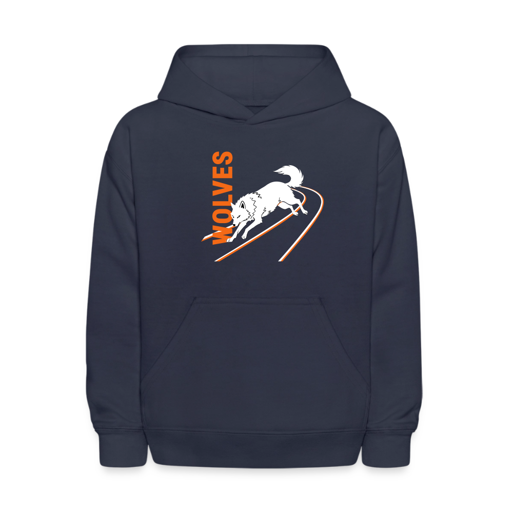 Kids Hooded Sweatshirt - RUN Navy - navy