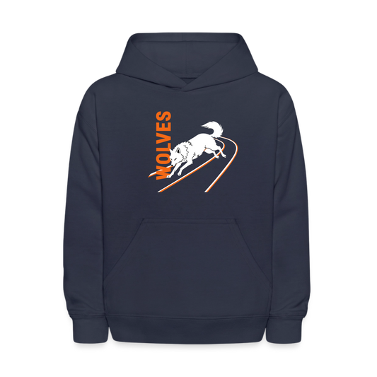 Kids Hooded Sweatshirt - RUN Navy - navy