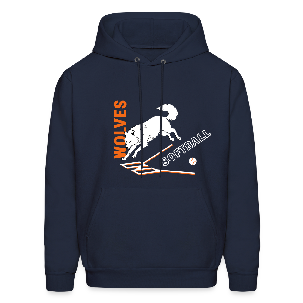 Adult Hooded Sweatshirt - Softball - Personalized - navy