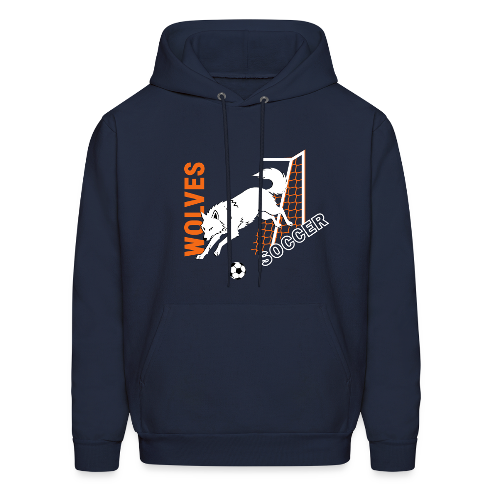 Adult Hooded Sweatshirt - Soccer - Personalized - navy