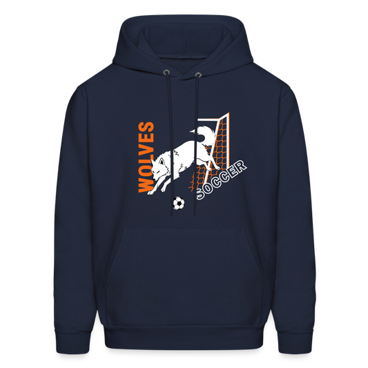Adult Hooded Sweatshirt - Soccer - Personalized - navy