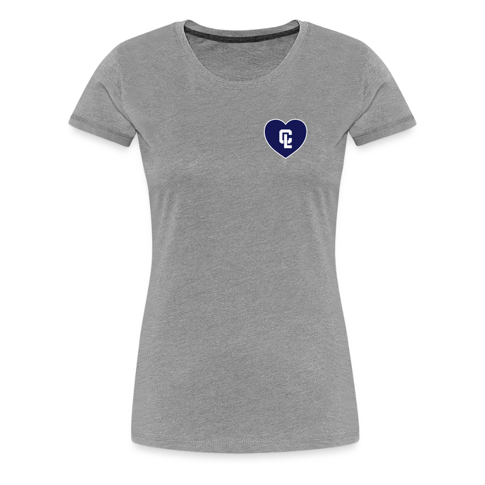 Womens T-shirt - CL Gray 💙 Heart - heather gray