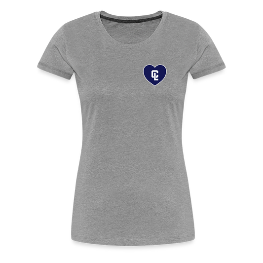 Womens T-shirt - CL Gray 💙 Heart - heather gray