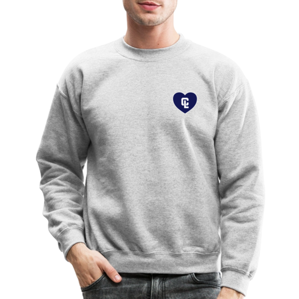 Adult Sweatshirt - CL Gray 💙 Heart - heather gray