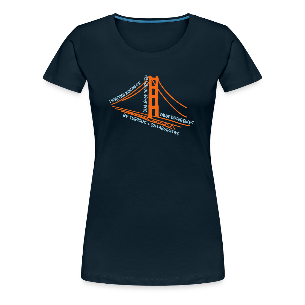Womens T-shirt - VALUES Navy - deep navy