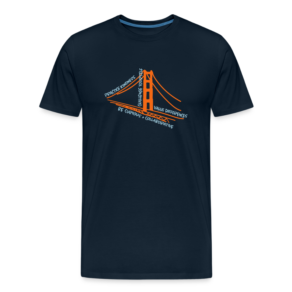 Mens Organic T-Shirt - VALUES Navy - deep navy