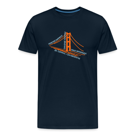 Mens Organic T-Shirt - VALUES Navy - deep navy