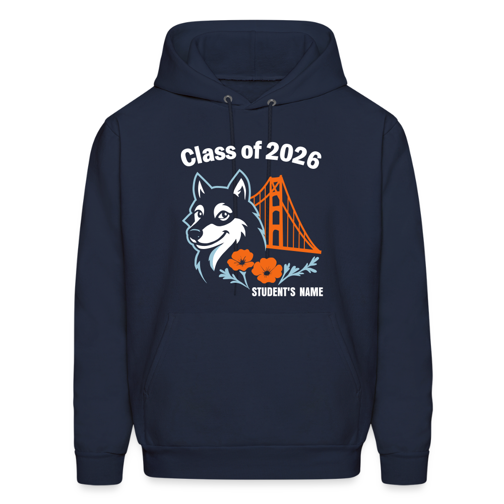 Adult Hooded Sweatshirt - Class of 2026 - Personalized - navy