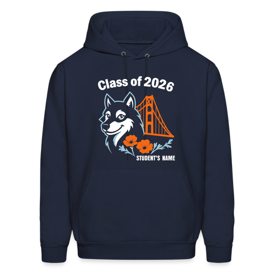 Adult Hooded Sweatshirt - Class of 2026 - Personalized - navy