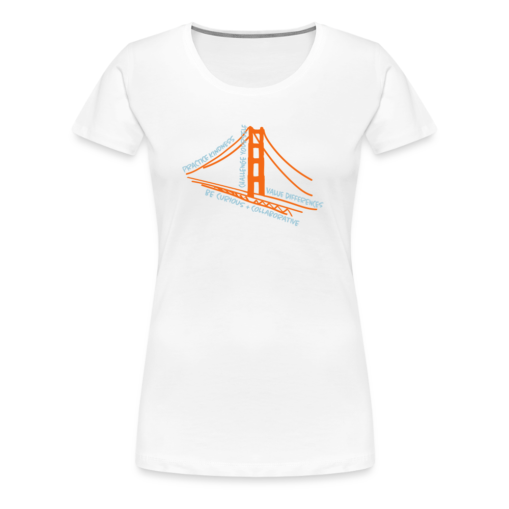 Womens T-shirt - VALUES White - white