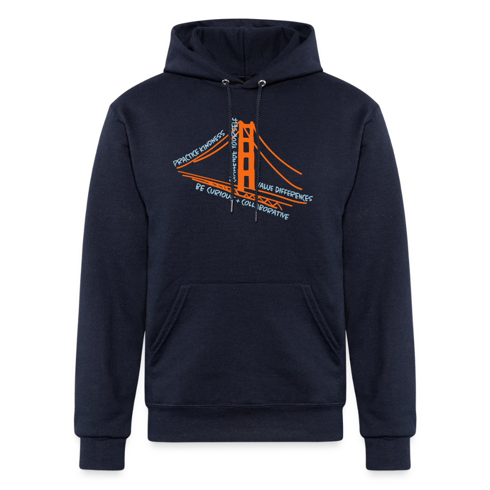 Adult Hooded Sweatshirt - VALUES Navy - navy