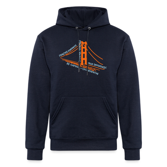 Adult Hooded Sweatshirt - VALUES Navy - navy