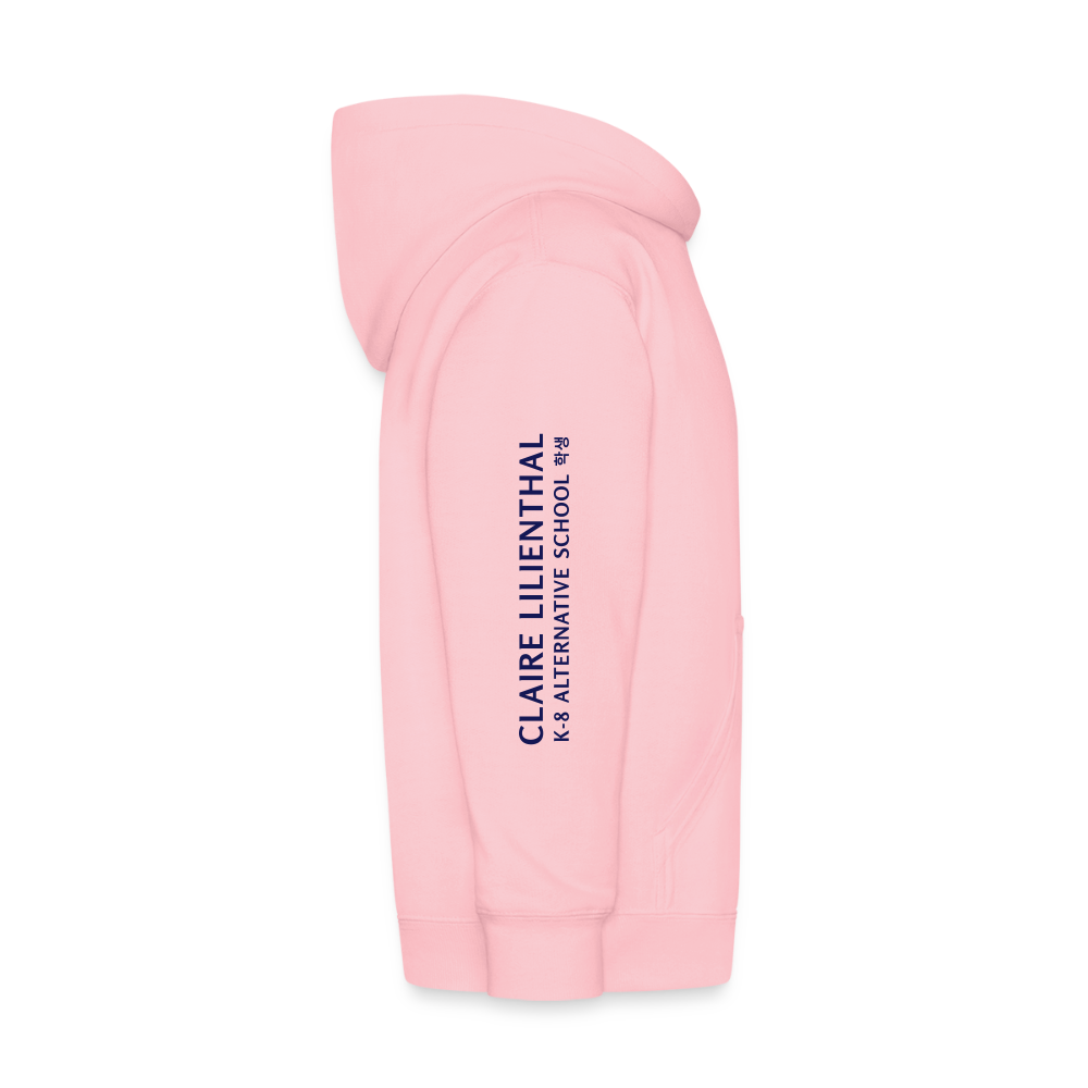 Kids Hooded Sweatshirt - Hangeul Pink - pink