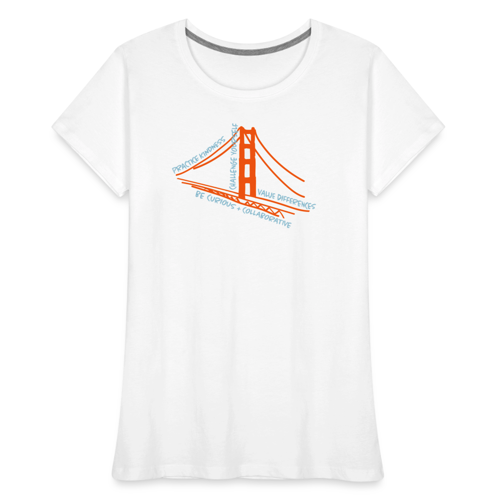 Womens Organic T-Shirt - VALUES White