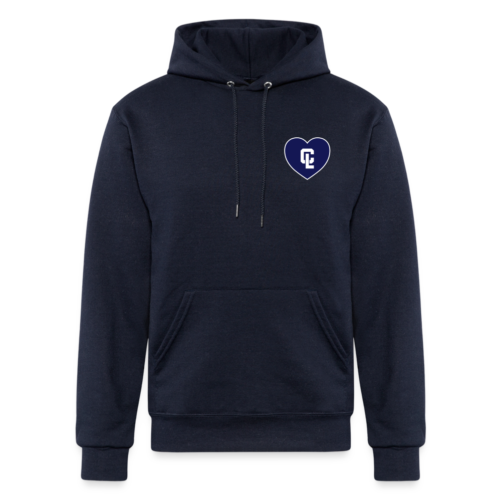 Adult Hooded Sweatshirt - CL Navy 💙 Heart - navy