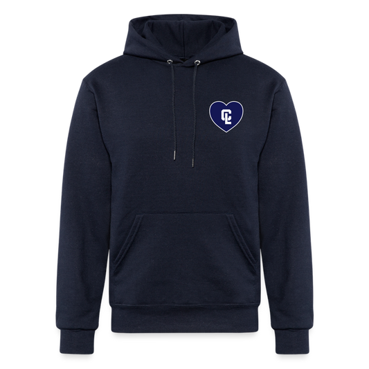 Adult Hooded Sweatshirt - CL Navy 💙 Heart - navy