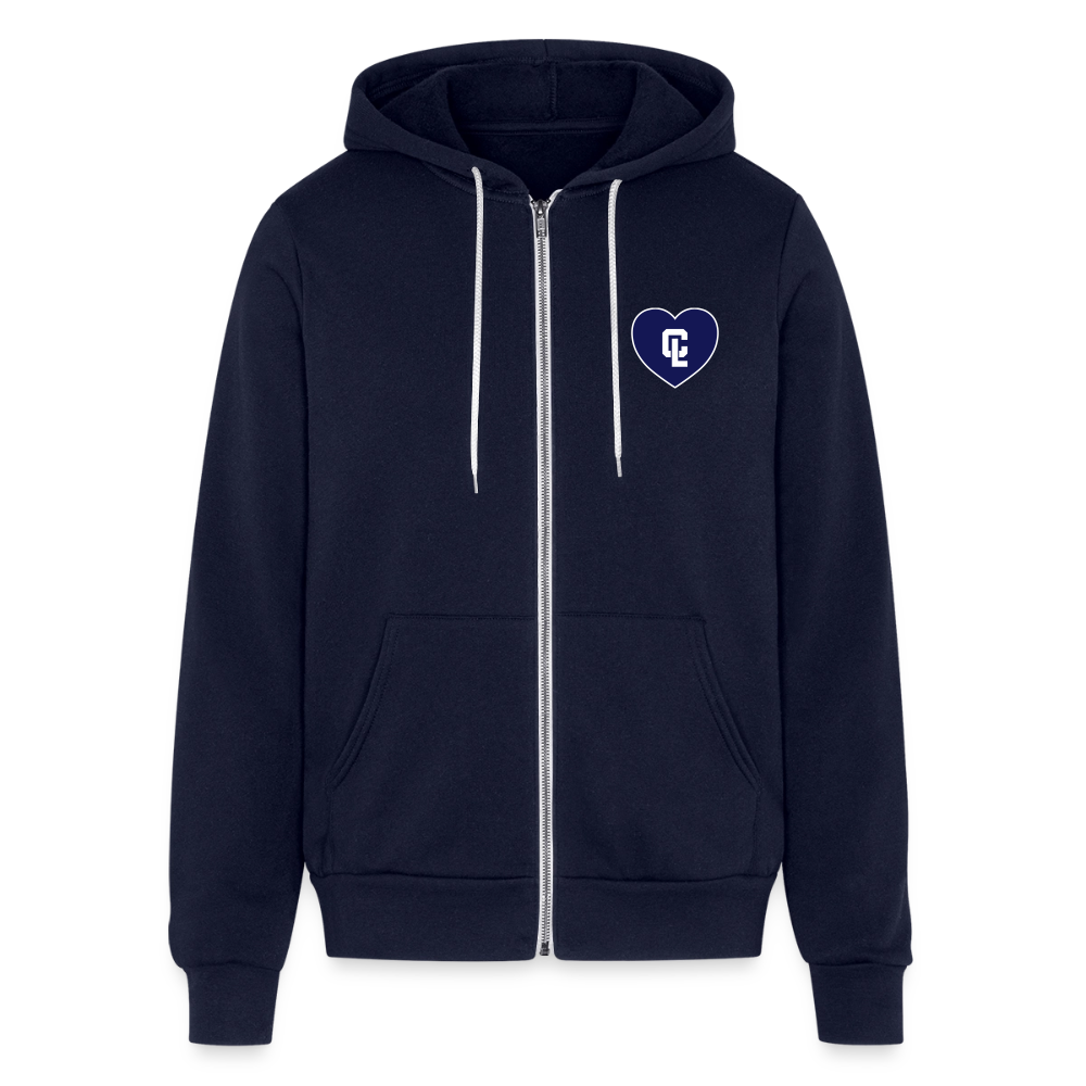 Adult Full-zip Hoodie - CL Navy 💙 Heart - navy