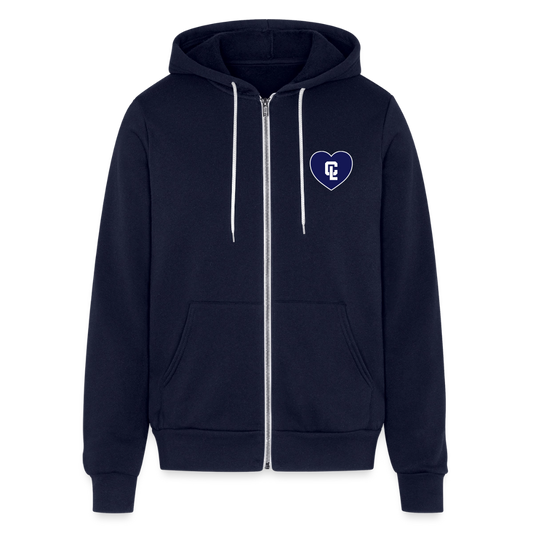 Adult Full-zip Hoodie - CL Navy 💙 Heart - navy
