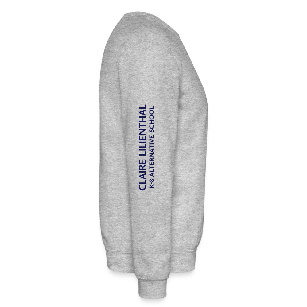Adult Sweatshirt - CL Gray 💙 Heart - heather gray