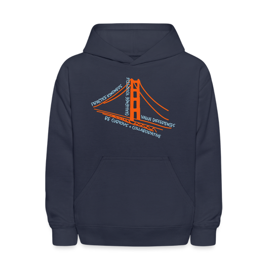 Kids Hooded Sweatshirt - VALUES Navy