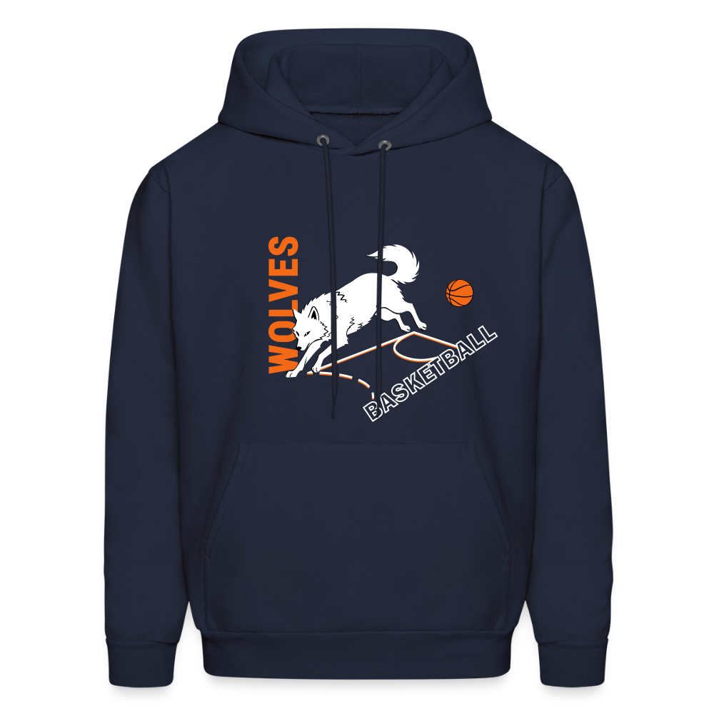 Adult Hooded Sweatshirt - Basketball - Personalized - navy