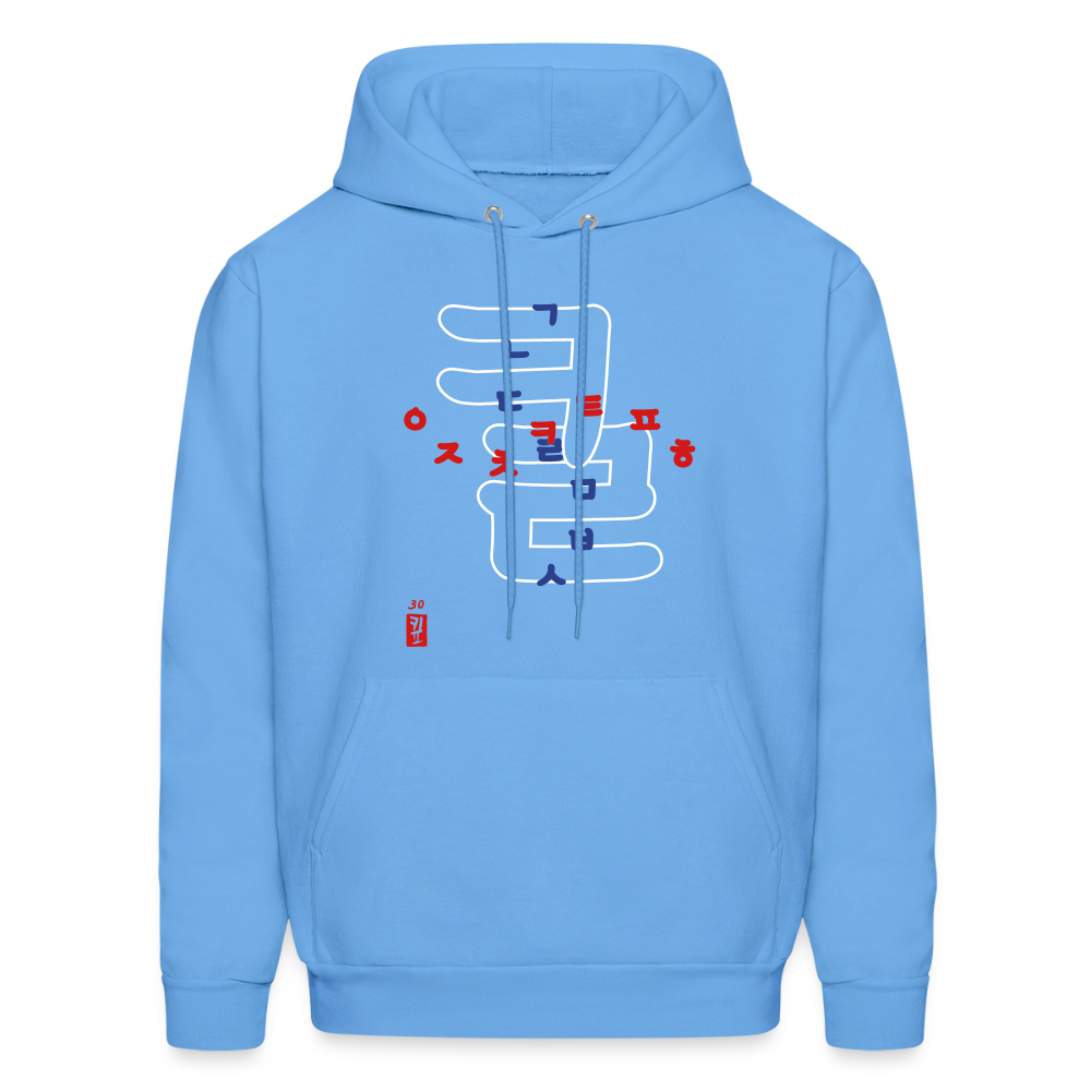 Adult Hooded Sweatshirt - Hangeul Sky - carolina blue