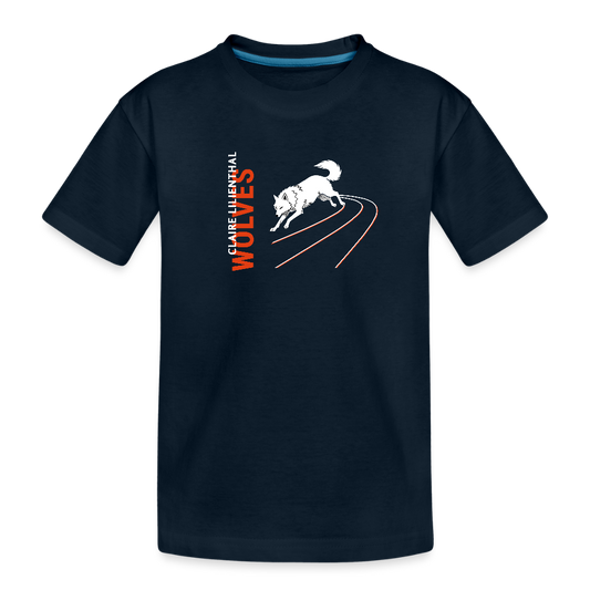 Kids Organic T-shirt - RUN Navy - deep navy