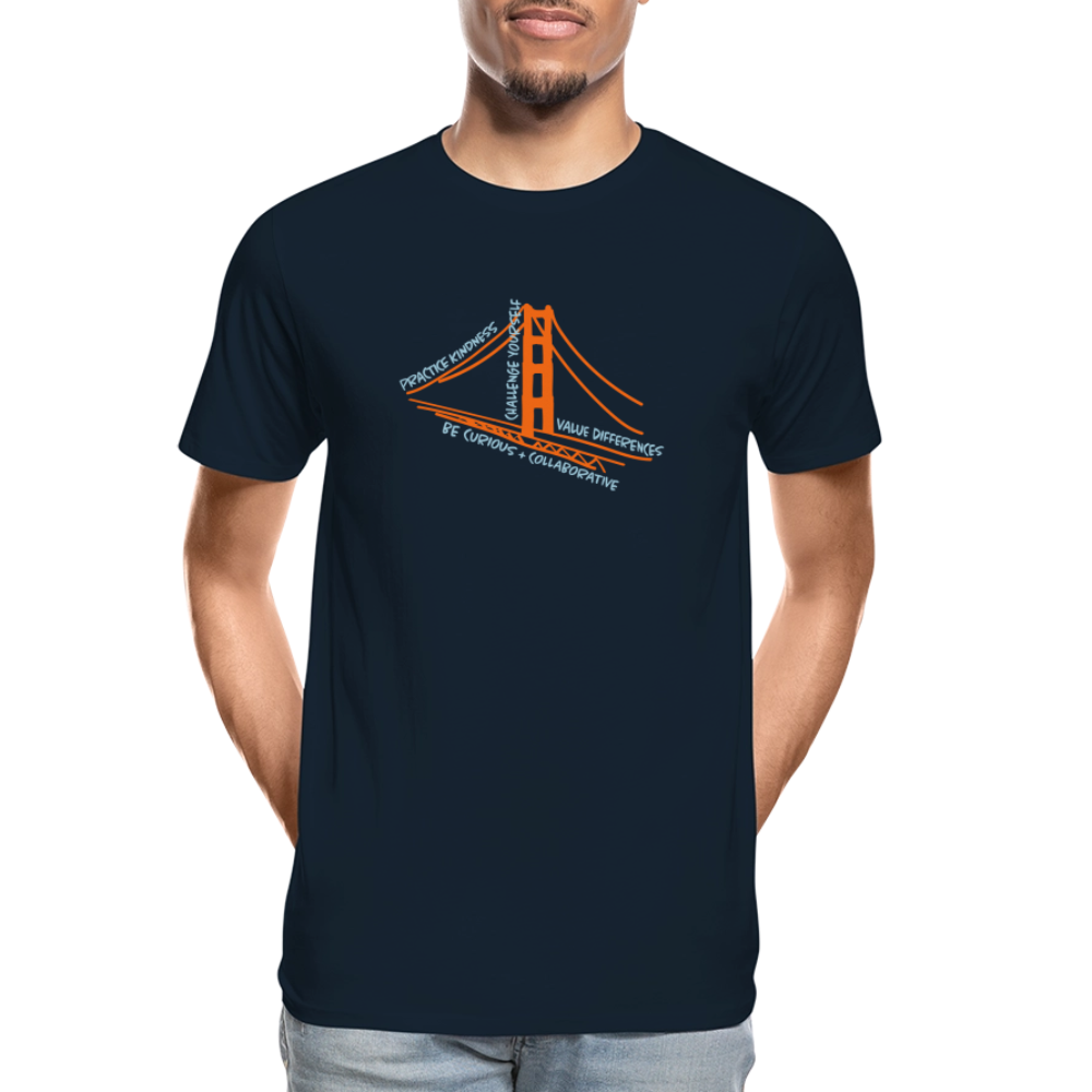Mens Organic T-Shirt - VALUES Navy - deep navy