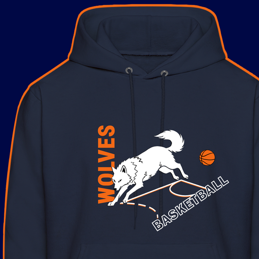 Adult Hooded Sweatshirt - Basketball - Personalized