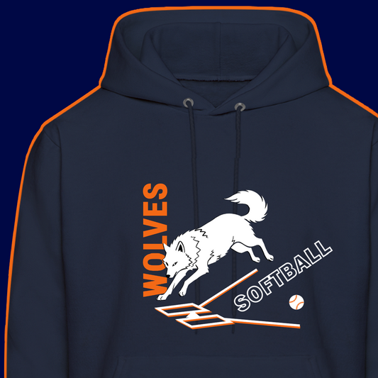 Adult Hooded Sweatshirt - Softball - Personalized
