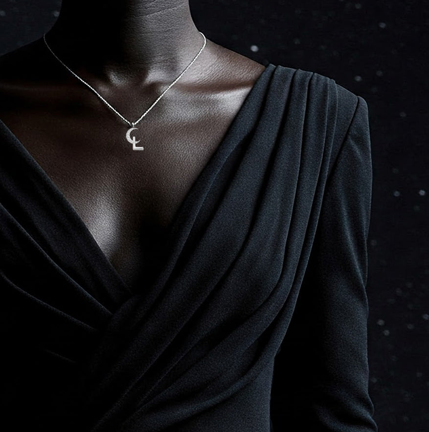 Interstellar Necklace - ☾L White Gold