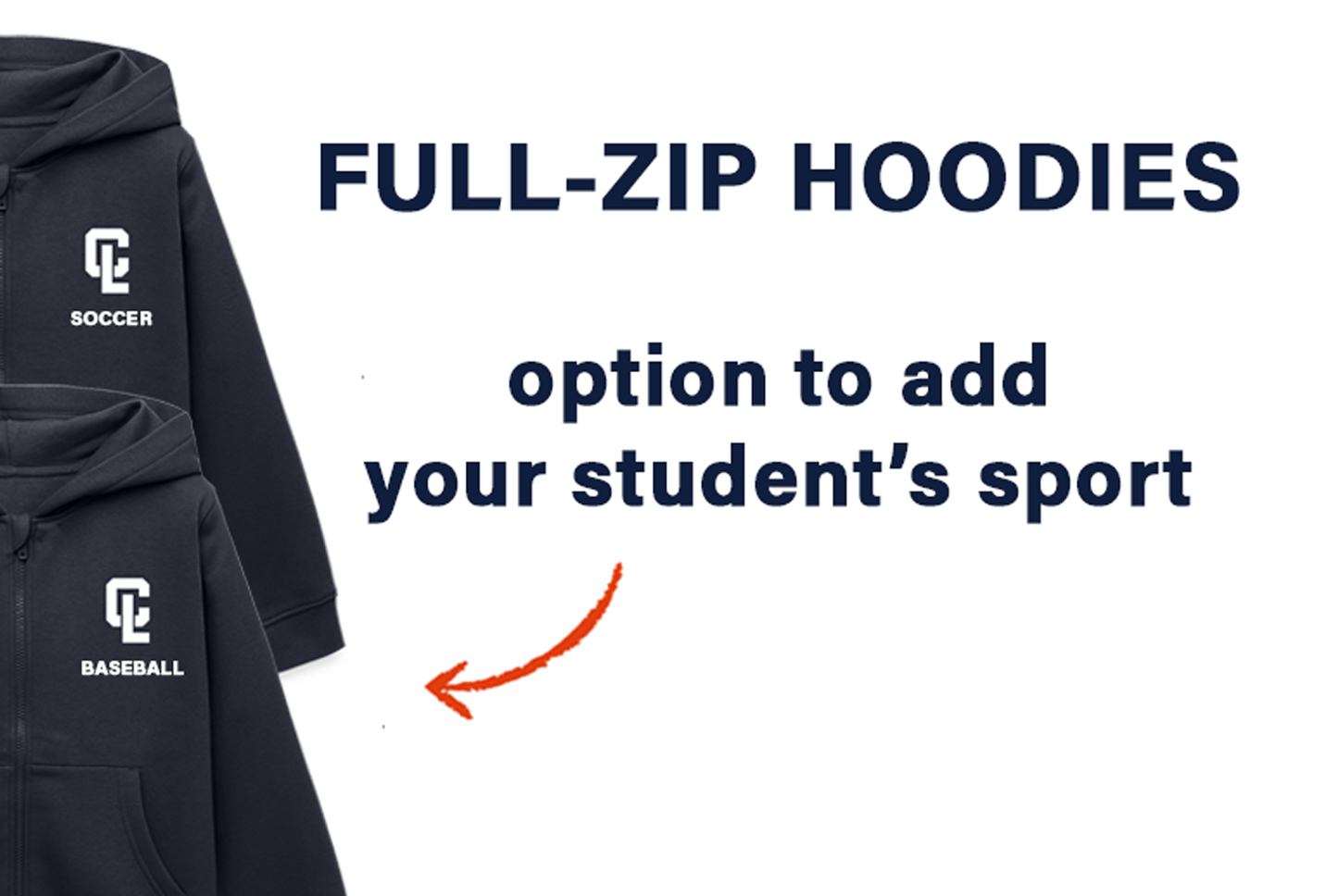 Adult Full-zip Hoodie - CL WOLVES Navy